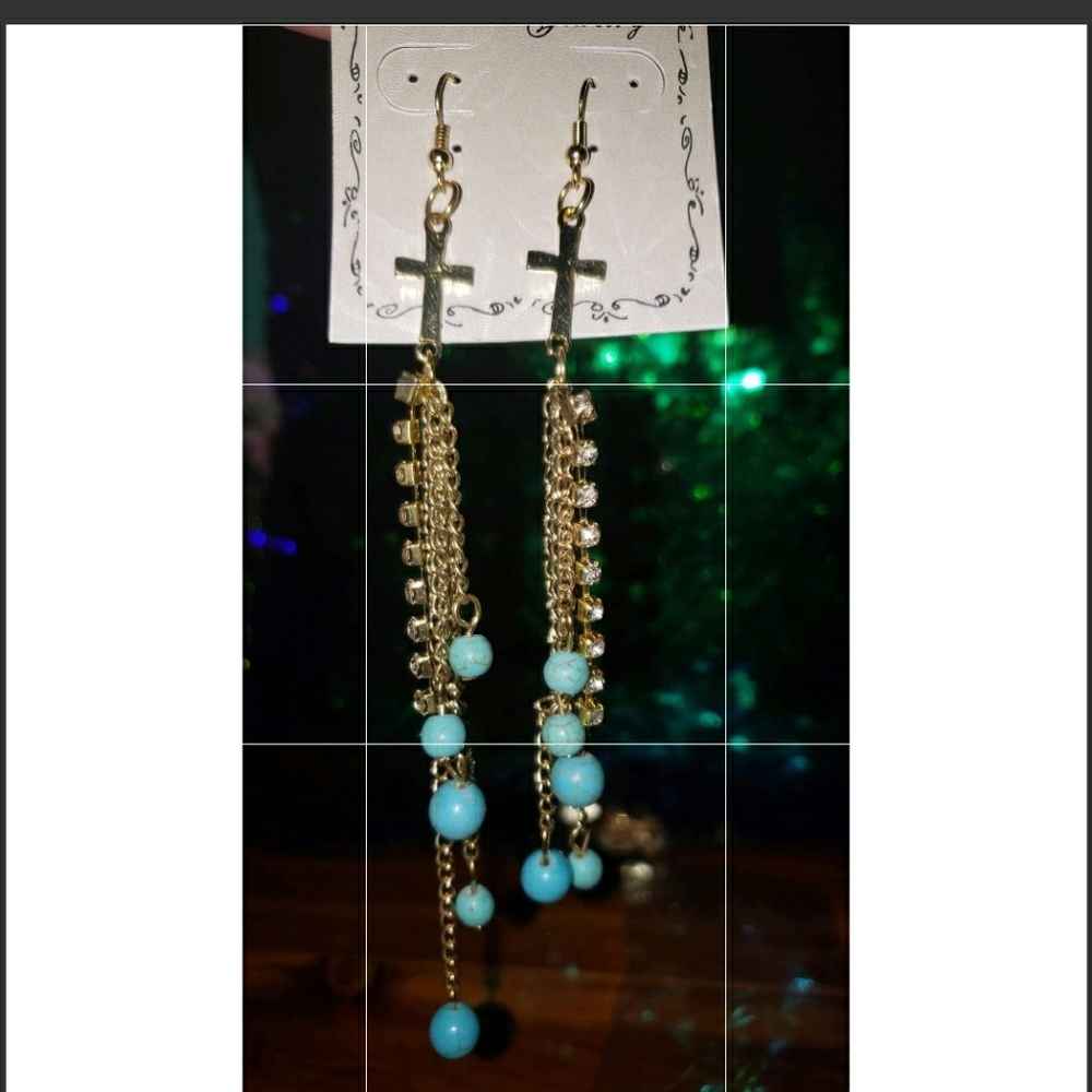 Fashion jewelry Gold Cross dangles